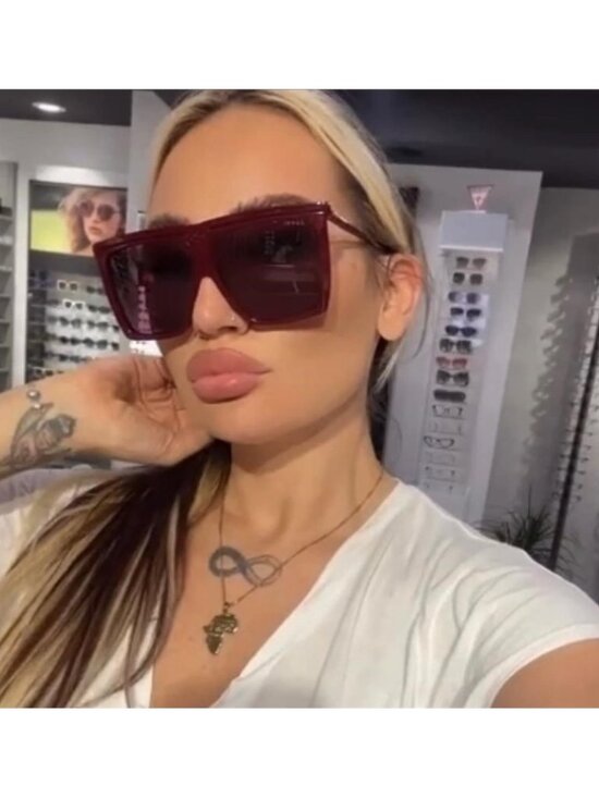New - Gucci Burgundy New Gg0733s 003 Shield Sunglasses main image 9